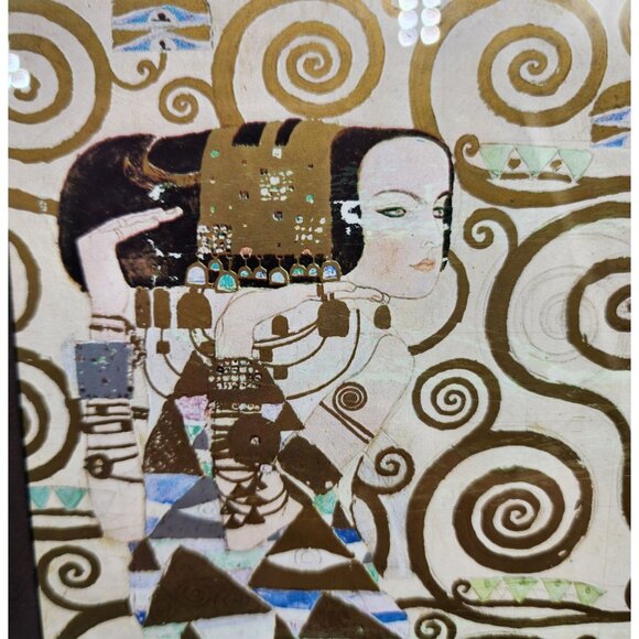 Gustav Klimt Print - Dancing Girl With Spirals & Geometric Patterns Gilded Frame - Picture 2 of 11